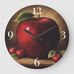 Grande Horloge Ronde Pommes