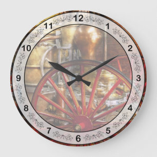Grande Horloge Ronde Pompier - Un jour, il y a longtemps