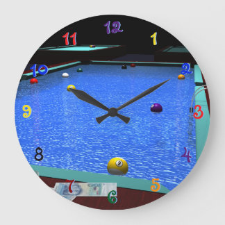 Grande Horloge Ronde Pool Billiard Acrylic Wall Clock