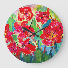 Grande Horloge Ronde Poppies