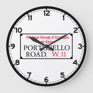 Grande Horloge Ronde Portobello Road, London Street Sign