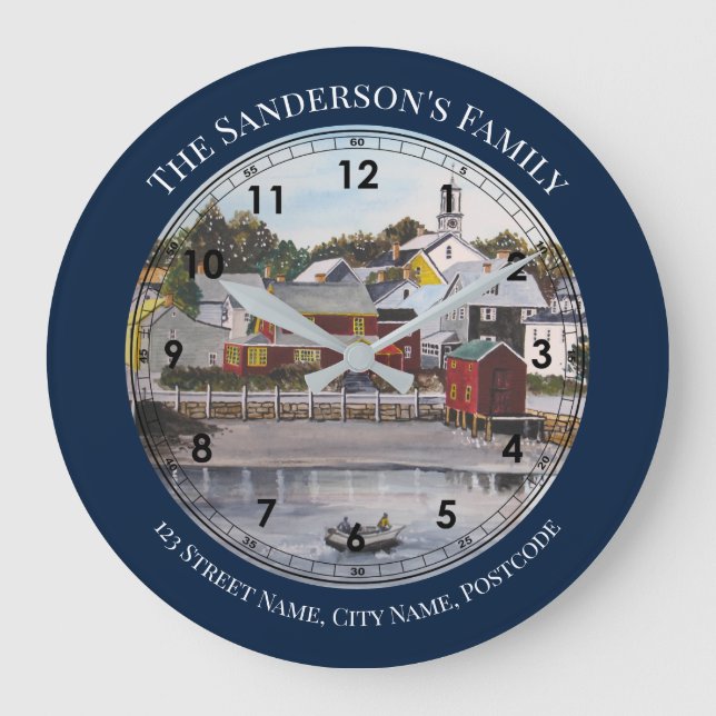 Grande Horloge Ronde Portsmouth Harbour New Hampshire Peinture (Recto)