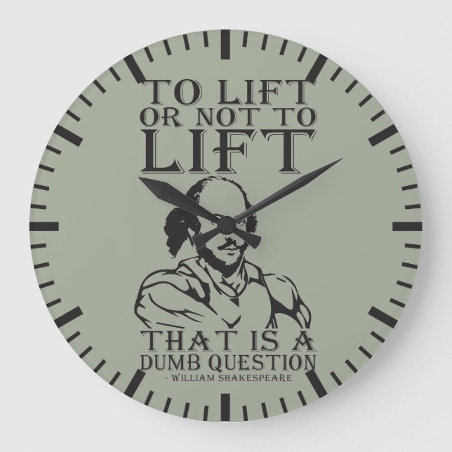 Grande Horloge Ronde Pour Soulever Ou Ne Pas Soulever ? - William Shake (Recto)