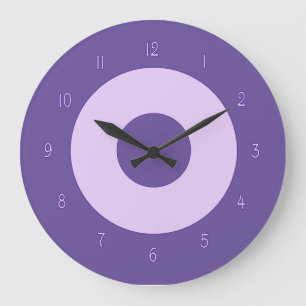 Grande Horloge Ronde Pourpre sur l'horloge murale pourpre