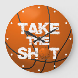 Grande Horloge Ronde Prenez le basket-ball de tir