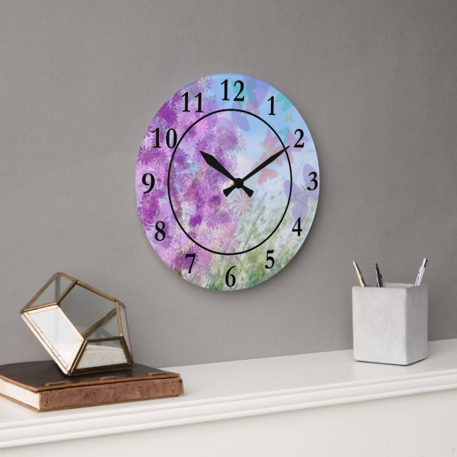 Grande Horloge Ronde Pretty Butterfly (Bureau)
