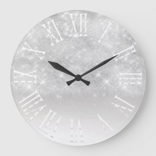 Grande Horloge Ronde Princesse blanche d'étincelle d'Ombre de parties