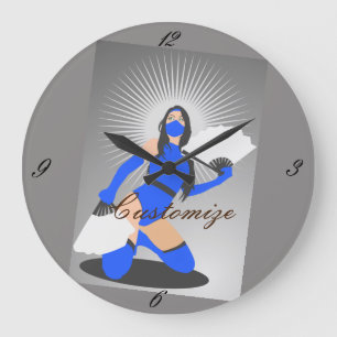 Grande Horloge Ronde Princesse Thunder_Cove, guerrière masquée