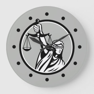 Grande Horloge Ronde Procureur de la Lady Justice