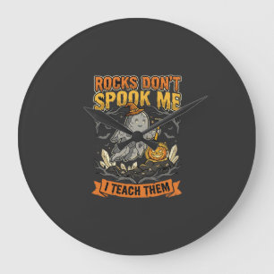Grande Horloge Ronde Prof de géologie d'Halloween épouvante