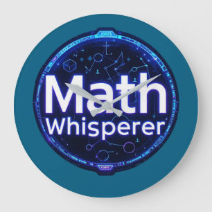 Grande Horloge Ronde Prof de maths chuchoteur de maths