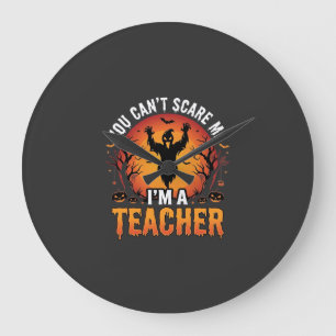 Grande Horloge Ronde Professeur Halloween Fantôme Épouvantable Design E