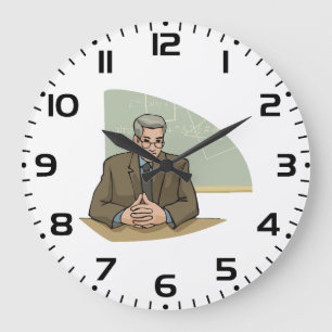 Grande Horloge Ronde Professeur universitaire homme enseignant professe