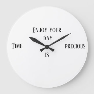 Grande Horloge Ronde Profitez de votre journée précieuse