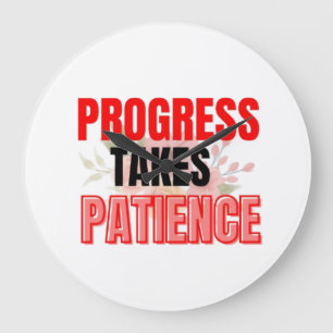 Grande Horloge Ronde Progrès Prend De La Patience Inspirant Motivationn