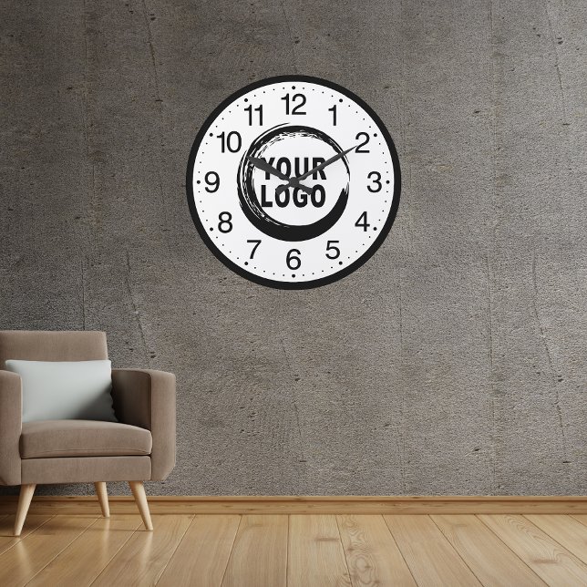 Grande Horloge Ronde Promotion du logo de l'entreprise personnalisée (Créateur téléchargé)