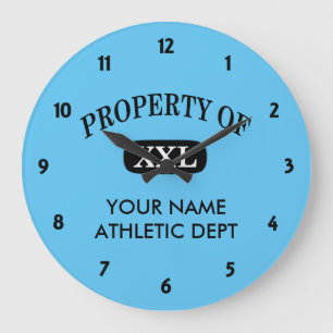 Grande Horloge Ronde Propriété de XXL Votre nom