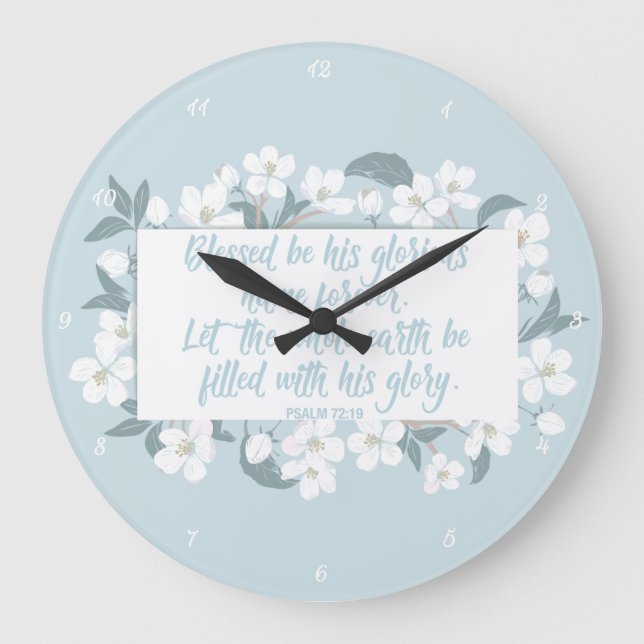 Grande Horloge Ronde Psaume 72:19 Christian Verse (Recto)
