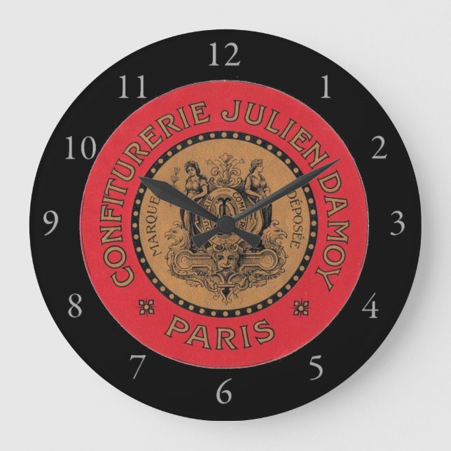 Grande Horloge Ronde Publicité vintage Confiturerie (Recto)