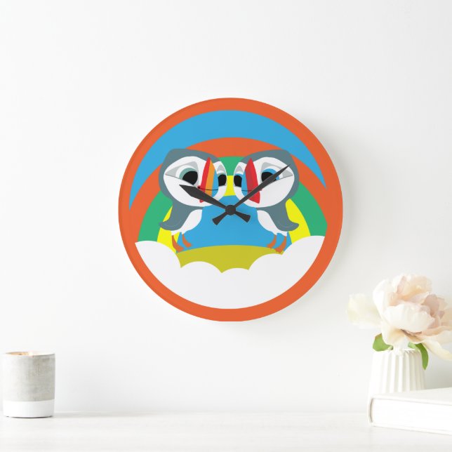 Grande Horloge Ronde Puffin Rocks (Maison)