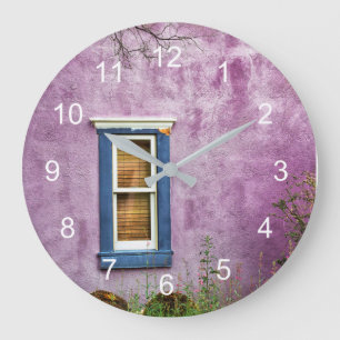 Grande Horloge Ronde Purple And Blue dans le sud-ouest