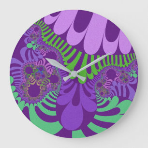 Grande Horloge Ronde Purple and Green Mod