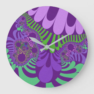 Grande Horloge Ronde Purple and Green Mod