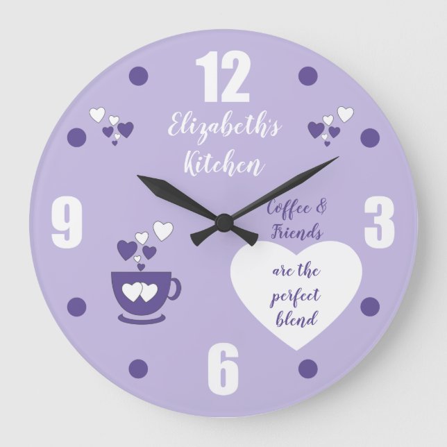 Grande Horloge Ronde Purple and white with (Recto)
