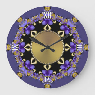 Grande Horloge Ronde Purple or Decorative Lace Wall Clock