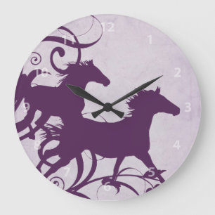 Grande Horloge Ronde Purple Wild Horses