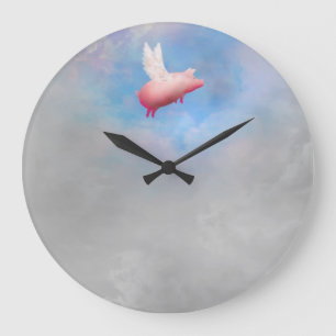 Grande Horloge Ronde quand les porcs volent l'horloge