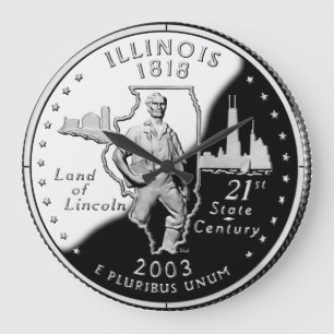 Grande Horloge Ronde Quartier d'État de Faux Illinois