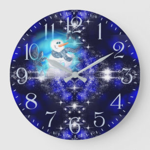 Grande Horloge Ronde Quelqu'un vous aime étincelle émotive de bonhomm