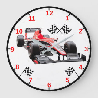 Grande Horloge Ronde Racing Car Wall Clock