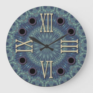 Grande Horloge Ronde Rafraîchissement hivernal chiffre romain 002