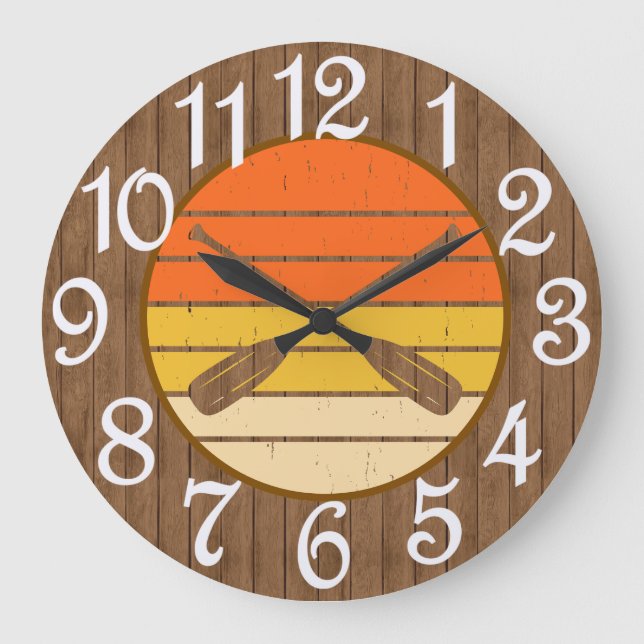 Grande Horloge Ronde Rafting rustique (Recto)