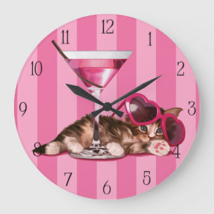 Grande Horloge Ronde Ragondin du Maine de cocktail