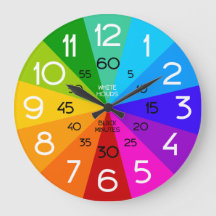 Rainbow Learn to Tell Time Classroom Clock