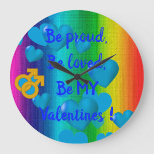 Grande Horloge Ronde Rainbow Love