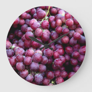 Grande Horloge Ronde Raisins de vin rouge : Arrière - plan Luscious.