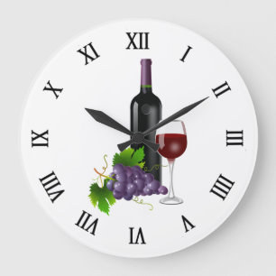 Grande Horloge Ronde Raisins et vin