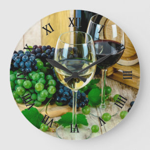 Grande Horloge Ronde Raisins et vin