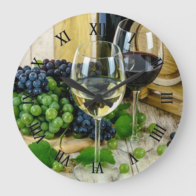 Grande Horloge Ronde Raisins et vin (Recto)