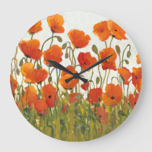 Grande Horloge Ronde Rangées des pavots I