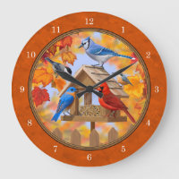 Rassemblement d'oiseaux Orange d'automne