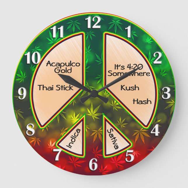 Grande Horloge Ronde Rasta Peace Mellow Time (Recto)