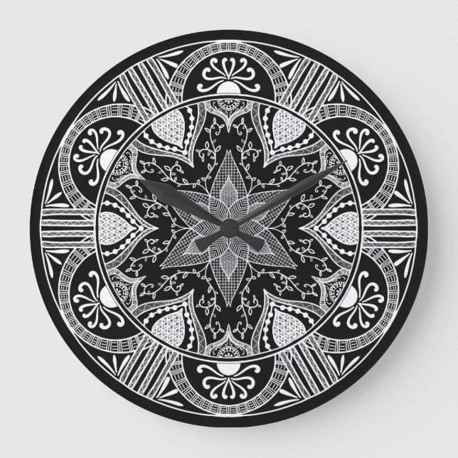 Grande Horloge Ronde Raven Mandala (Recto)