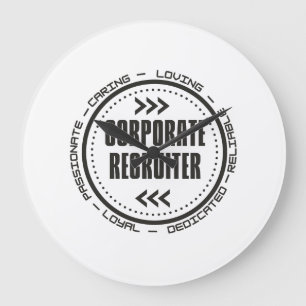 Grande Horloge Ronde Recruteur d'entreprise Extraordinaire