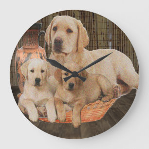 Grande Horloge Ronde Récupérateur Labrador