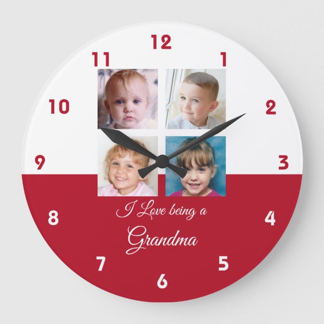 Grande Horloge Ronde Red and white love (Recto)